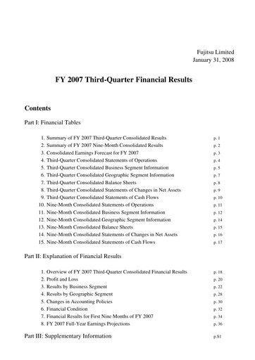 Thumbnail Fujitsu Quarterly Report 2007-q3