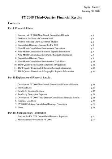Thumbnail Fujitsu Quarterly Report 2008-q3