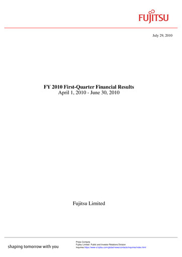 Thumbnail Fujitsu Quarterly Report 2010-q1