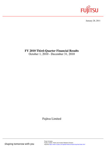 Thumbnail Fujitsu Quarterly Report 2010-q3