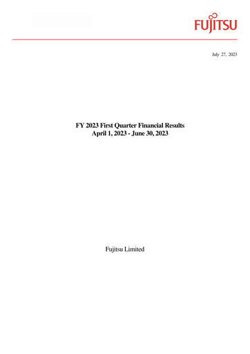 Thumbnail Fujitsu Quarterly Report 2023-q1