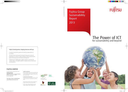 Thumbnail Fujitsu Sustainability Report 2013