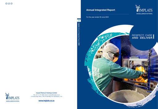 Thumbnail Impala Platinum Annual Report 2023