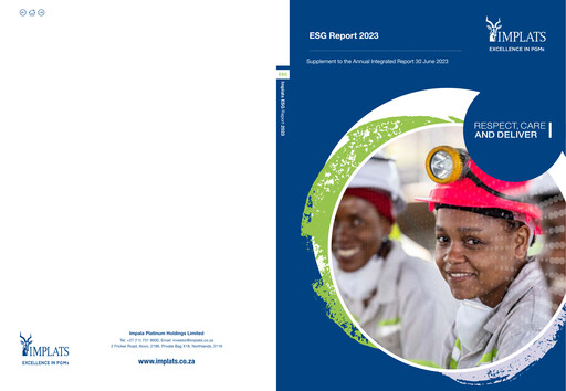 Thumbnail Impala Platinum ESG Report 2023