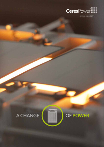 Thumbnail Ceres Power Annual Report 2014