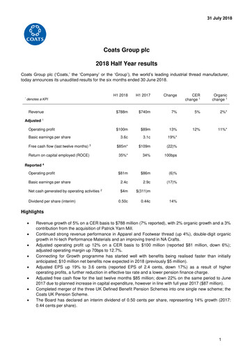 Thumbnail Coats Group Half-year Report 2018-h1