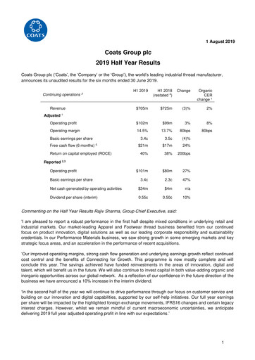 Thumbnail Coats Group Half-year Report 2019-h1