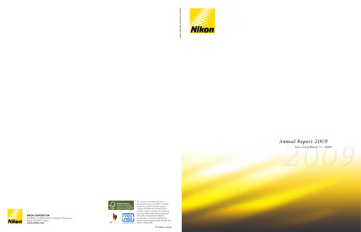 Thumbnail Nikon Annual Report 2009