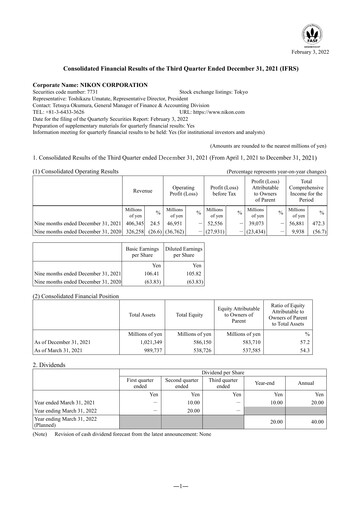 Thumbnail Nikon Quarterly Report 2022-q3