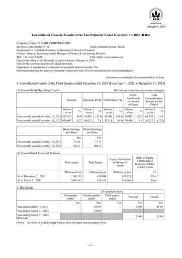 Thumbnail Nikon Quarterly Report 2024-q3