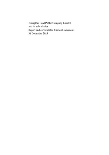 Thumbnail Krungthai Card Financial Statement 2023