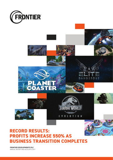 Thumbnail Frontier Developments Annual Report 2017