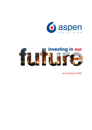 Vorschaubild Aspen Pharmacare Jahresbericht 2007