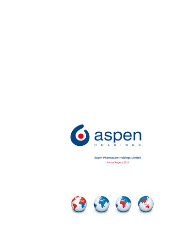 Vorschaubild Aspen Pharmacare Jahresbericht 2012