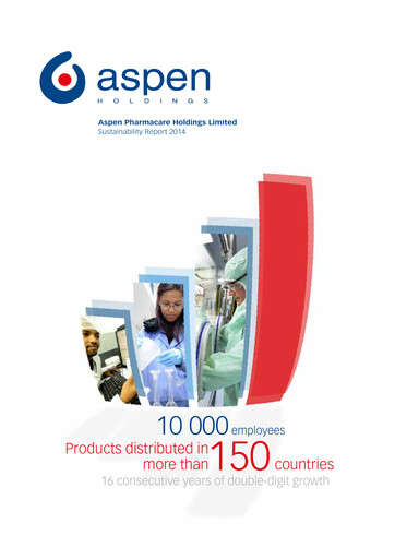 Vorschaubild Aspen Pharmacare Nachhaltigkeitsbericht 2014