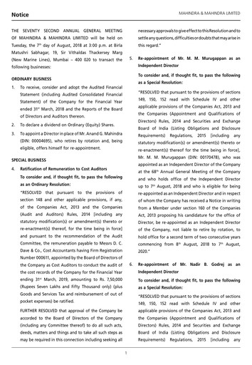 Thumbnail Mahindra & Mahindra Annual Report 2017-2018