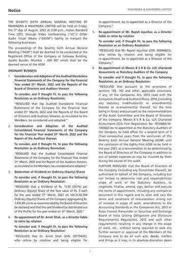 Thumbnail Mahindra & Mahindra Annual Report 2021-2022