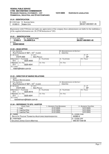 Vorschaubild Klabin Finanzmitteilung 2005