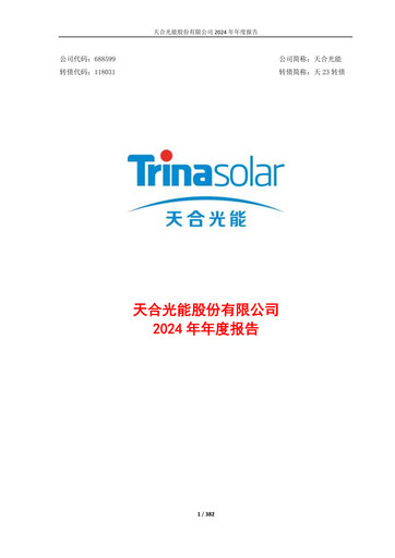 Miniature Trina Solar Rapport annuel 2024