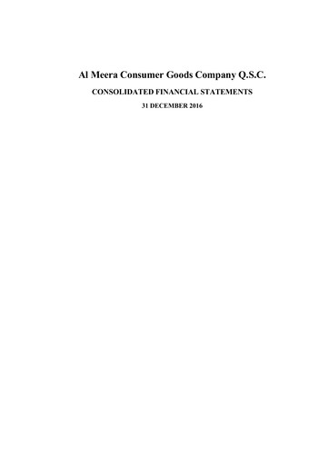 Thumbnail Al Meera Consumer Goods Company Financial Statement 2016