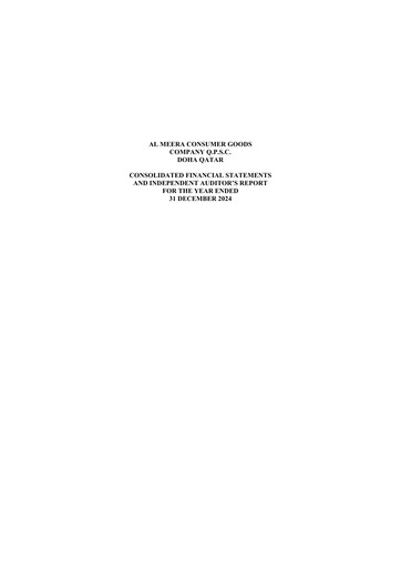 Thumbnail Al Meera Consumer Goods Company Financial Statement 2024