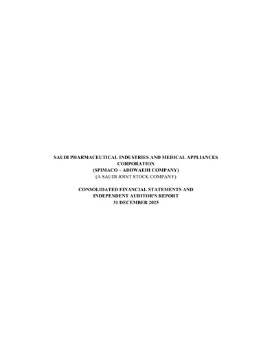 Vorschaubild SPIMACO (Saudi Pharmaceutical Industries and Medical Appliances Corporation) Finanzmitteilung 2025