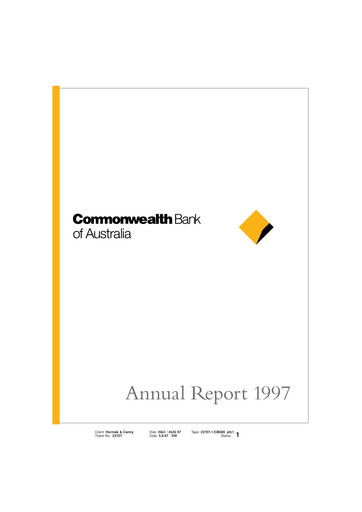 Thumbnail Commonwealth Bank Annual Report 1997