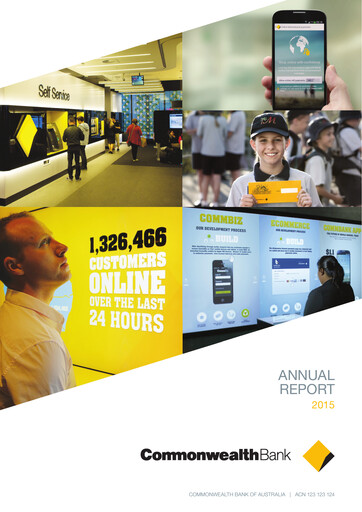 Thumbnail Commonwealth Bank Annual Report 2015