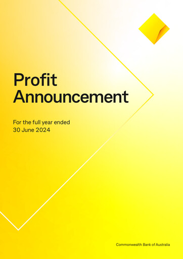 Thumbnail Commonwealth Bank Financial Report 2024