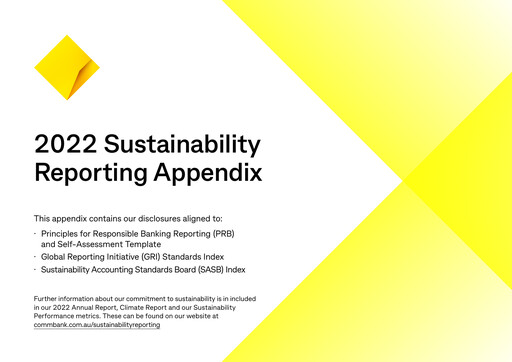 Thumbnail Commonwealth Bank Sustainability Report 2022
