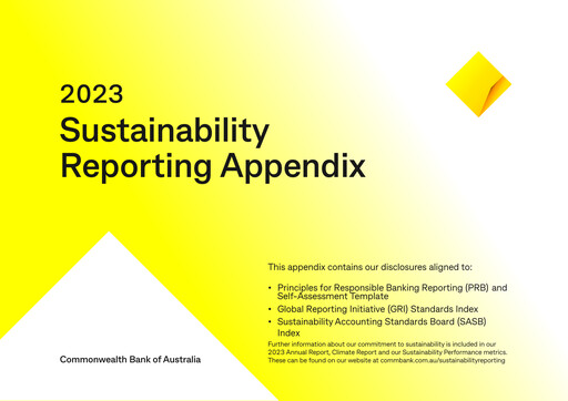 Thumbnail Commonwealth Bank Sustainability Report 2023