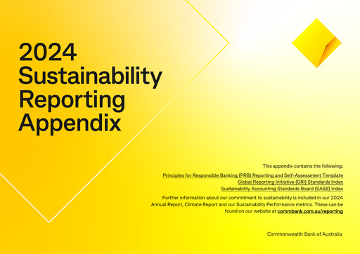 Thumbnail Commonwealth Bank Sustainability Report 2024