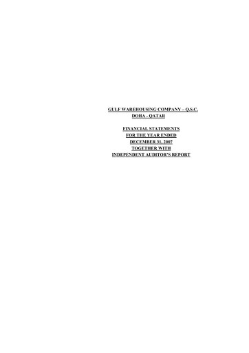 Thumbnail Gulf Warehousing Company Financial Statement 2007