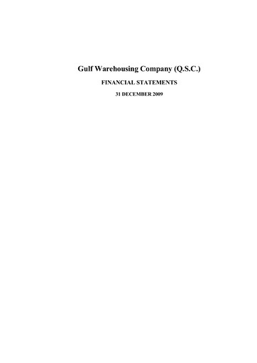 Thumbnail Gulf Warehousing Company Financial Statement 2009