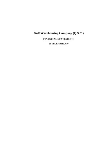 Thumbnail Gulf Warehousing Company Financial Statement 2010