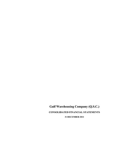Thumbnail Gulf Warehousing Company Financial Statement 2011
