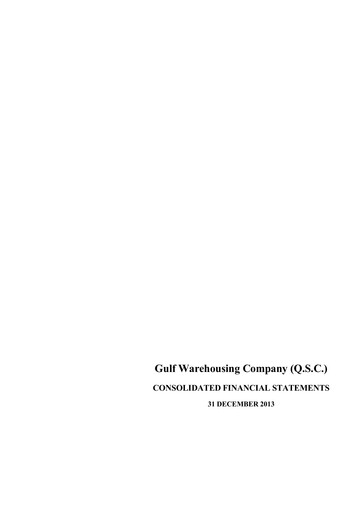 Thumbnail Gulf Warehousing Company Financial Statement 2013