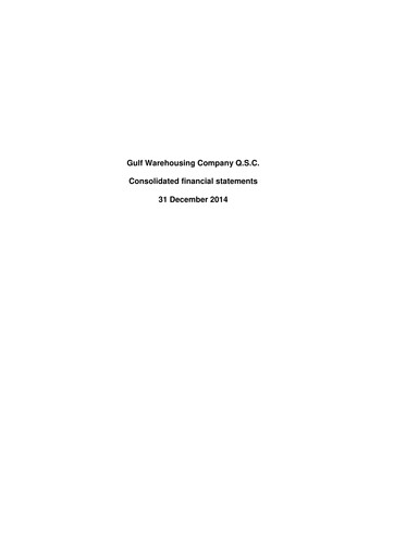 Thumbnail Gulf Warehousing Company Financial Statement 2014