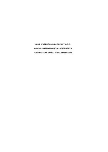 Thumbnail Gulf Warehousing Company Financial Statement 2015