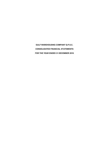Thumbnail Gulf Warehousing Company Financial Statement 2016
