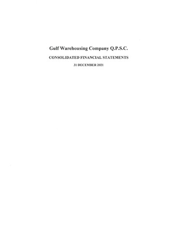 Thumbnail Gulf Warehousing Company Financial Statement 2021