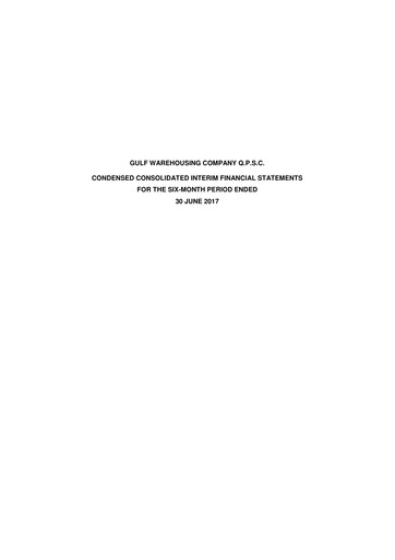 Thumbnail Gulf Warehousing Company Half-year Report 2017-h1
