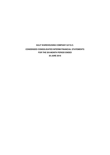 Thumbnail Gulf Warehousing Company Half-year Report 2018-h1