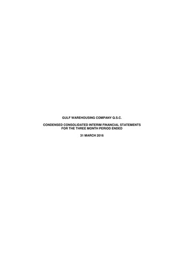 Thumbnail Gulf Warehousing Company Quarterly Report 2016-q1