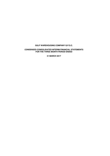 Thumbnail Gulf Warehousing Company Quarterly Report 2017-q1