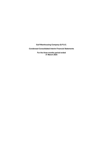 Thumbnail Gulf Warehousing Company Quarterly Report 2025-q1