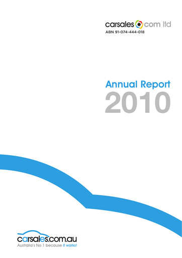 Thumbnail CAR Group (Carsales) Annual Report 2010