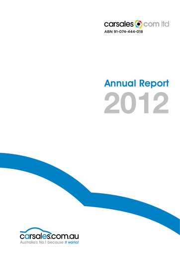 Thumbnail CAR Group (Carsales) Annual Report 2012