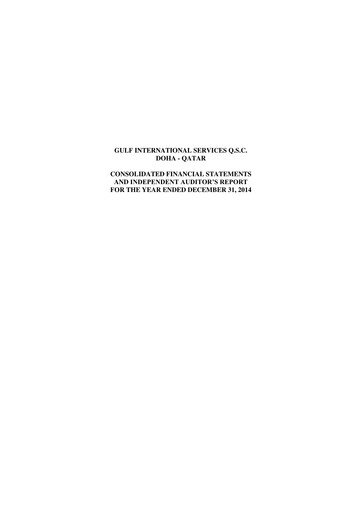 Thumbnail Gulf International Services Financial Statement 2014