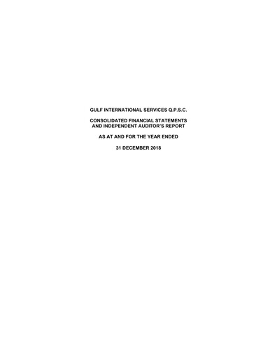 Thumbnail Gulf International Services Financial Statement 2018